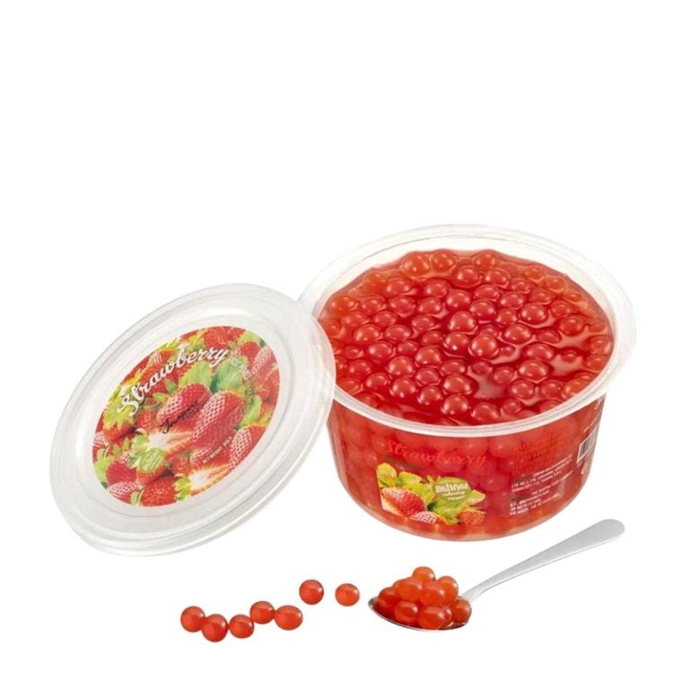 Jordgubbar Popping Boba Bubble Tea 450g Drakfrukt.se